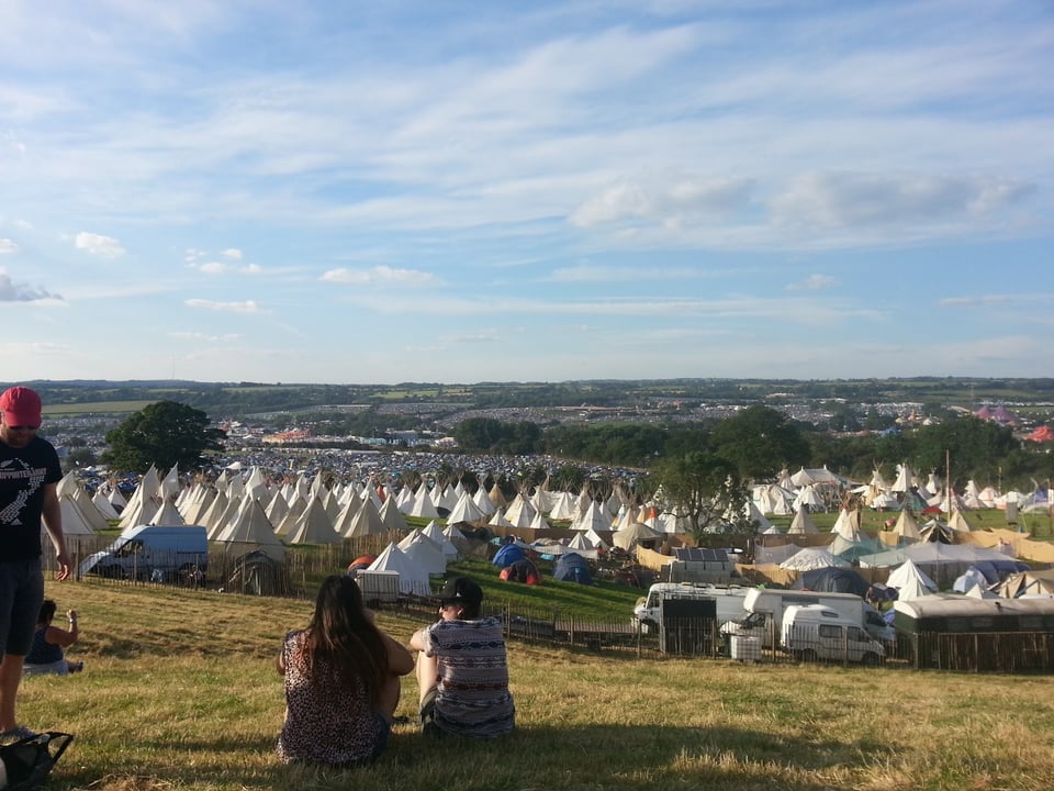 Tents as far as the eye can see (Glastonbury 2014)