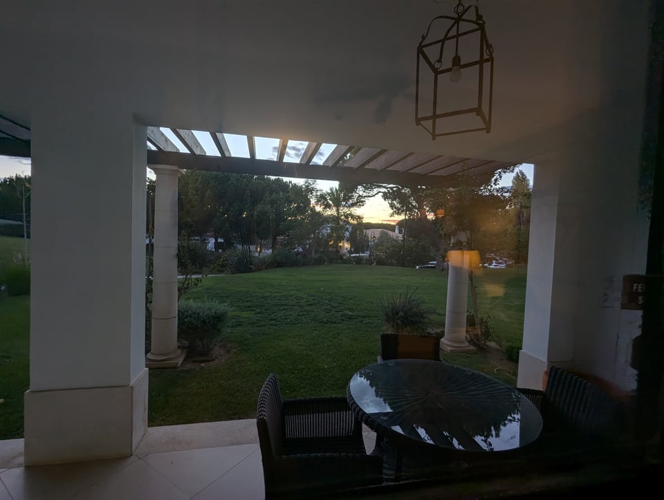 Just out of shot is the expansive resort golf course and champagne bar