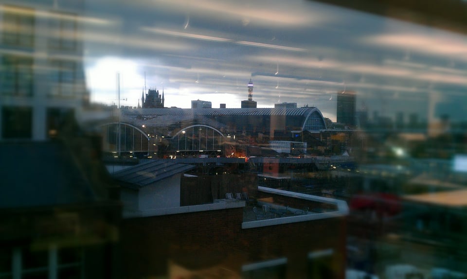 Not a bad office view: Kings Cross with St Pancras in the distance (2011)
