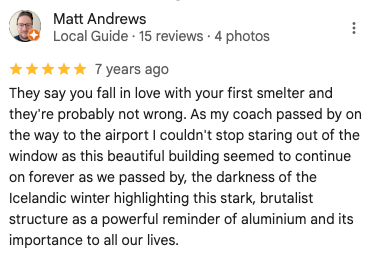 I think we all learned something about aluminium, too.