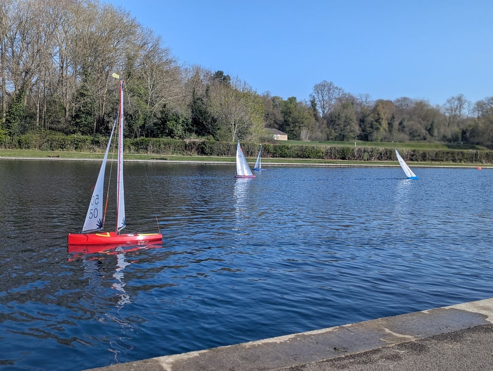Messing about on the  river  pond